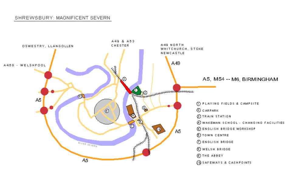 MAP OF SHREWSBURY